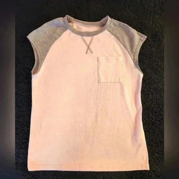 Source Unknown Tops - Pink and grey 90s baby T, size small